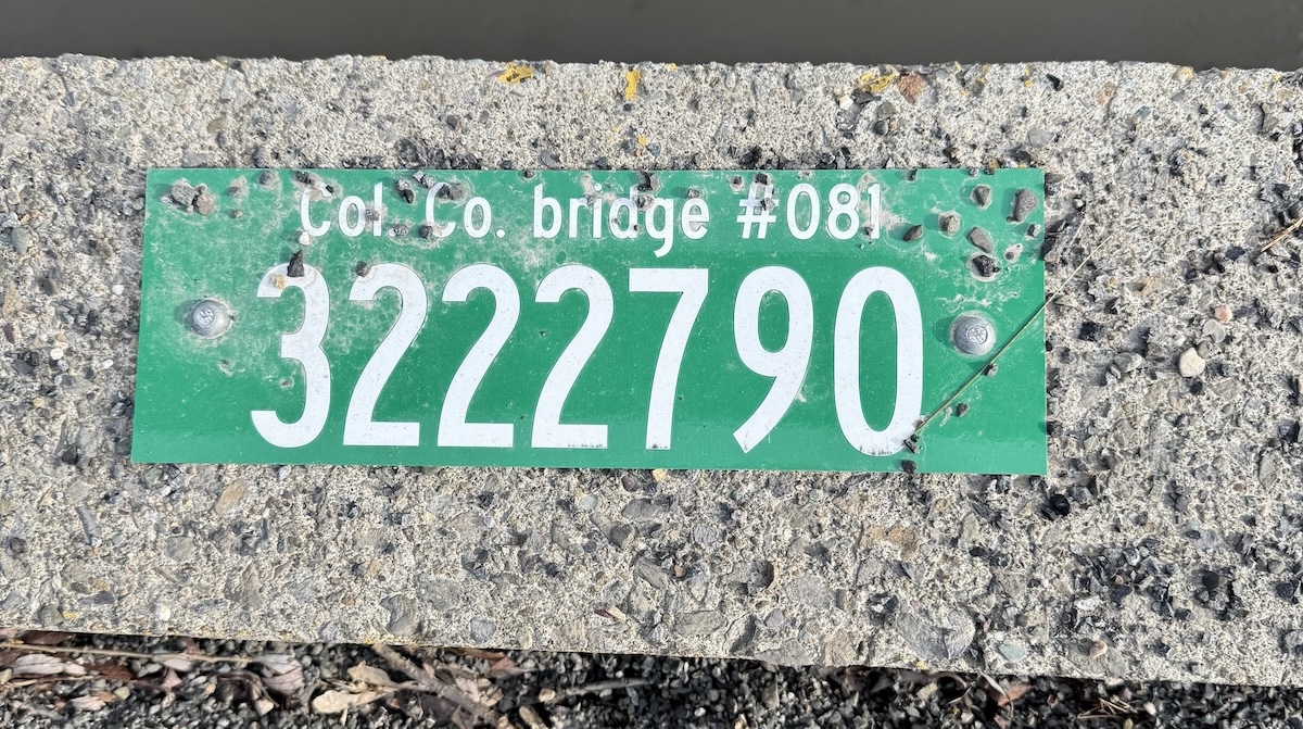 Buckwheat Bridge ID Number
